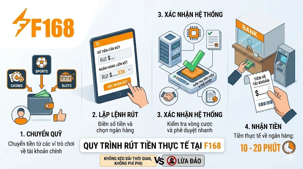Quy định về phí rút tiền tại F168